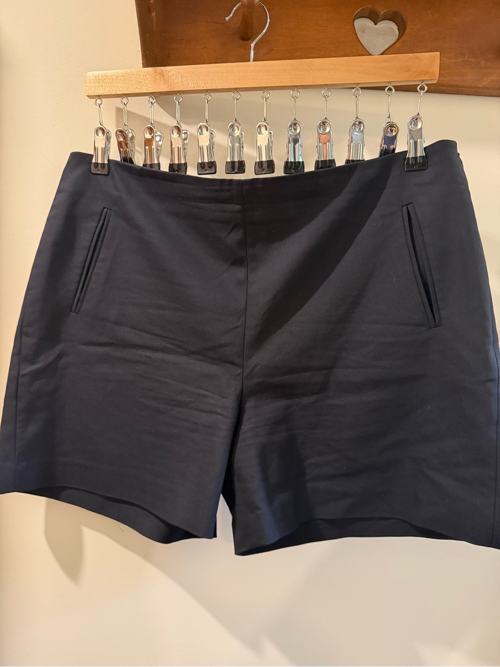 High-Waist Women's Navy Tailored Shorts